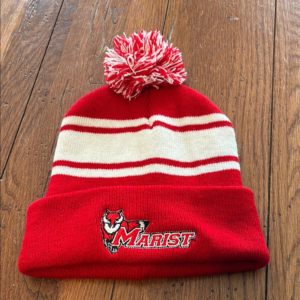 Marist Red & White Beanie-one size